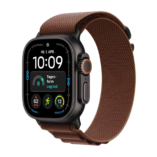 Watch Apple Watch Ultra 4 (2026) 5G 49mm  Black Titanium Case with Burgundy Alpine Loop M - Black